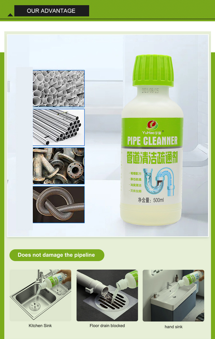 Clogged Drains Green Dredge Sewer Pipe Cleaner Liquid 0.5l OEM