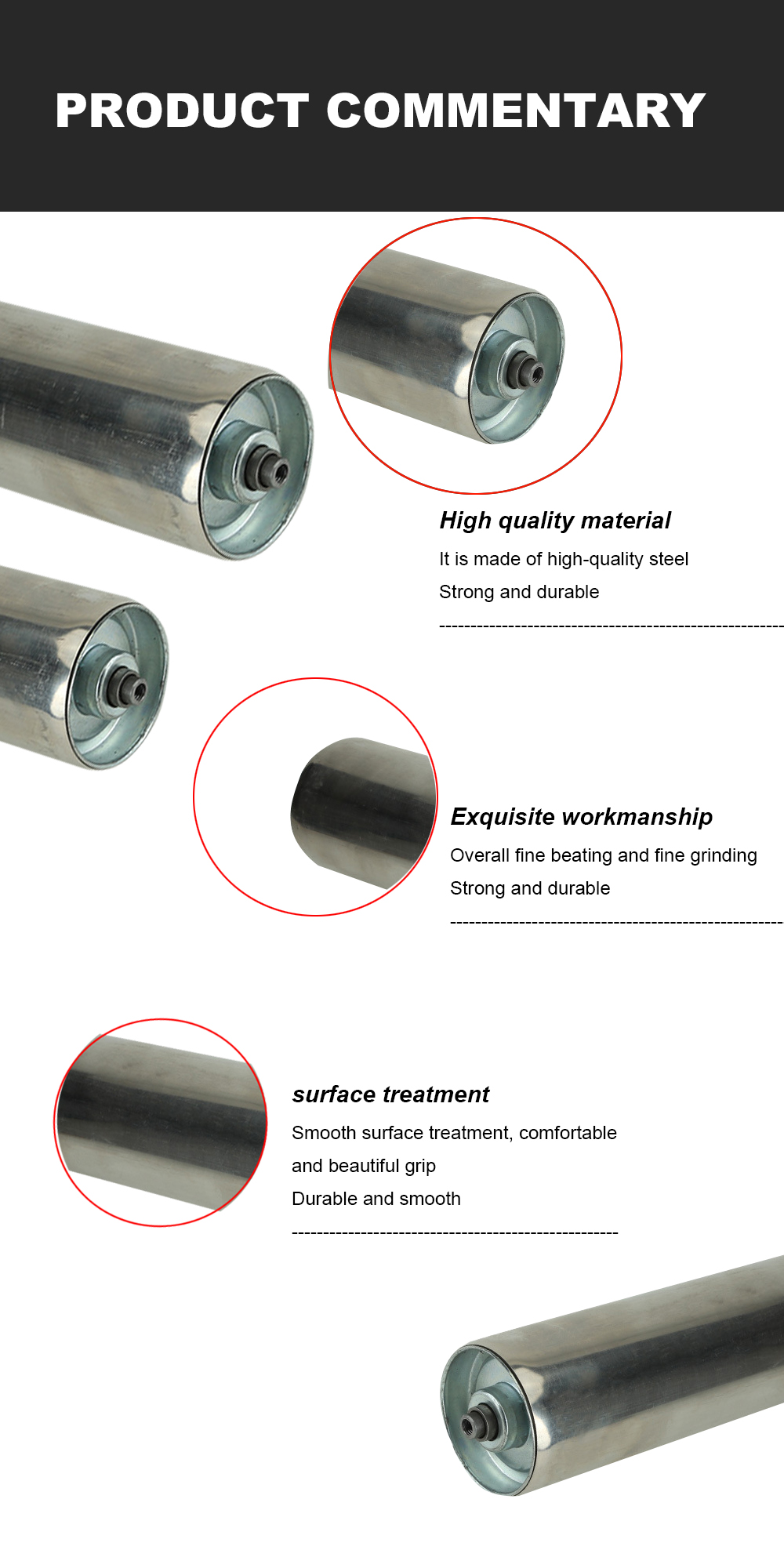 Construction Works Carrie Idler Mining Equipment Conveyor Roller For Sand Length 150-1600 mm