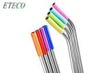 Blue Whisky Drinking Stainless Steel Reusable Straws High Polish Lead Free