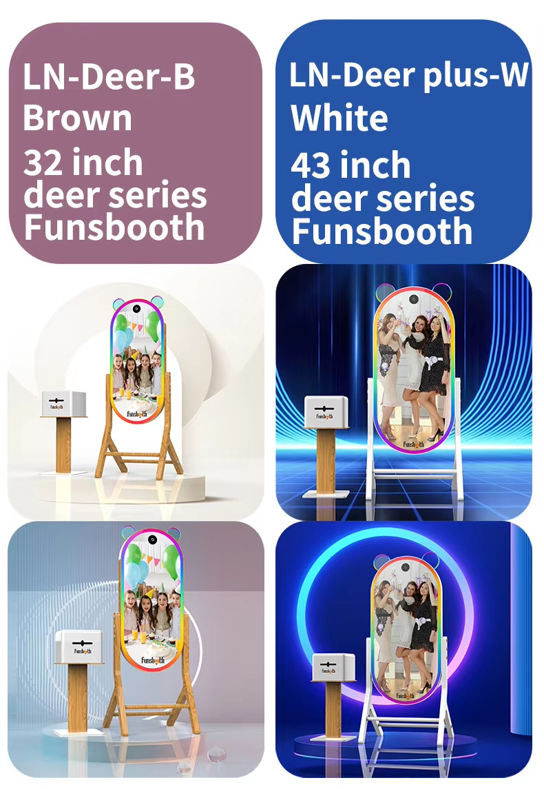 Self Service Photo Printing Kiosk 5-feet Long Smart Magic Mirror Photo Booth For Party