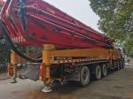 12Mpa Red Used Concrete Pump Truck Euro IV 72m 7 Section Vertical Reach