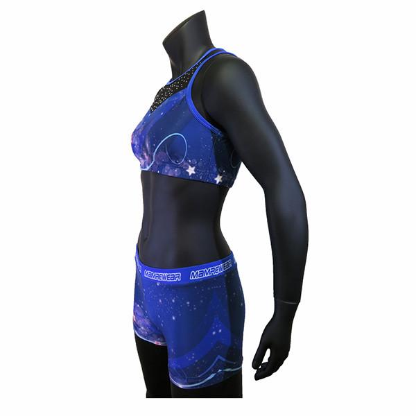 Stylish Sportswear Cheer Dance Clothes Royal Blue Sublimation Printing