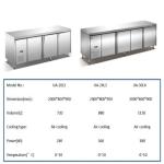 SS304 Commercial Counter Fridge , Antiwear Restaurant Undercounter Refrigerator