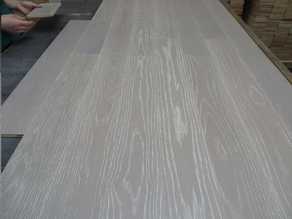 Grey washed American White Oak Engineered Wood Flooring with AB grade