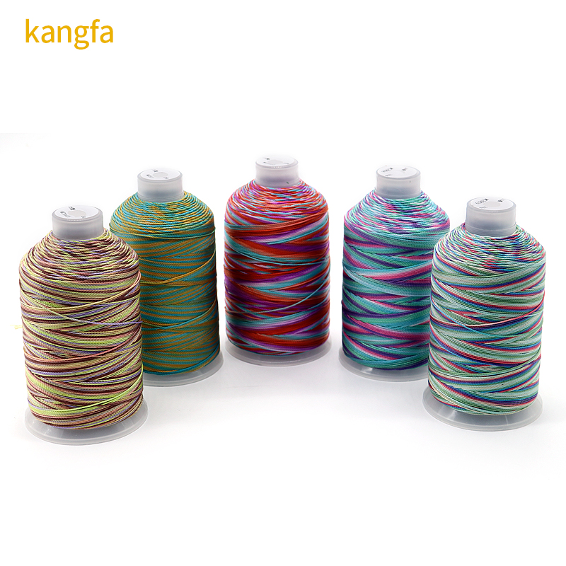 250g Multicolor Rainbow Thread 100% Polyester For Weaving Crafts Domestic Sewing Thread