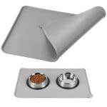 18.7''*11.7'' Silicone Pet Food Mat Cat Water Bowl Mat Pet Supplies Accessories
