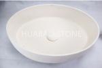 Commercial Cylindrical Stone Sink Basin , Unusual Bathroom Sinks Long Lifetime