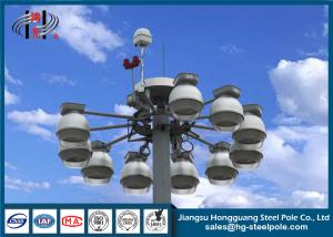 Quality Powder Coated 1000W Flood Lighting High Mast Light Pole with Lifting System wholesale
