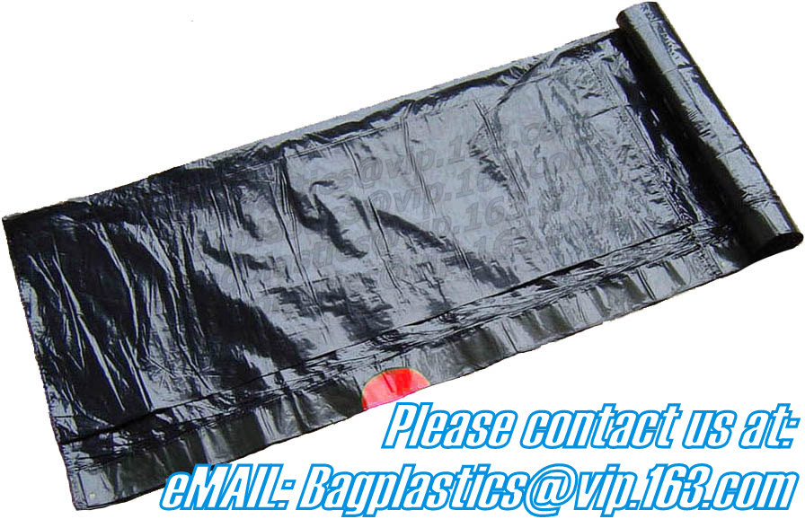 Heavy Duty Biodegradable drawtape, plastic drawstring heavy duty garbage trash roll bag,closure drawtape bag for garbage