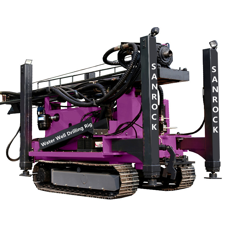Water Drilling Rig Crawler 300m Hydraulic Rotary Bore hole Deep Well Drilling Machine
