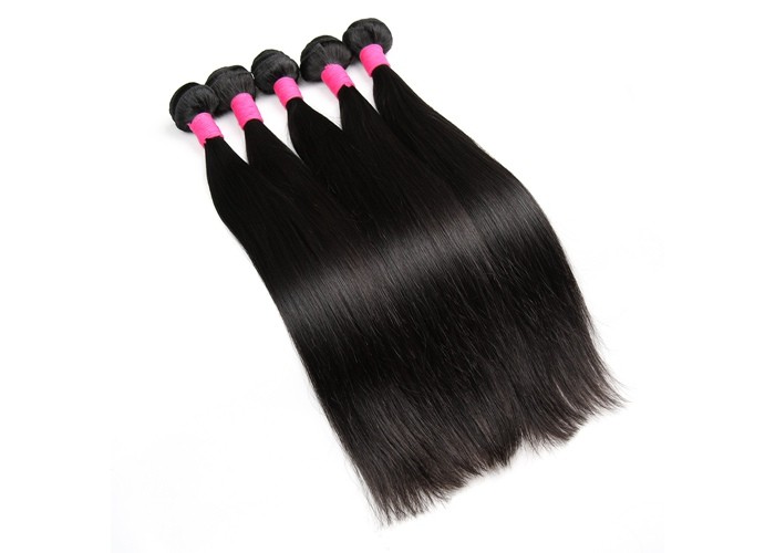 Brazilian Virgin Human Hair Extensions Bundles Straight Hair Tangle Free Double Machine Weft