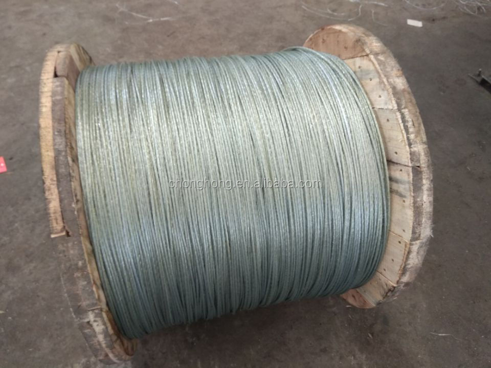 0.8mm-4.9mm Construction IEC 888 Zinc-Coated Steel Wire Strand Conductors