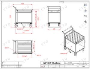 Quality Screen Rack Stainless Steel Transport Trolley With 4'' Silent Casters wholesale