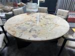 Top Round Kitchen Marble Contemporary Luxury Dining Table Set 6