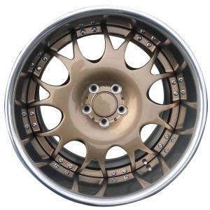 Quality Customized 2 piece 22 inch wheel super deep concave brushed bronze polished lip car rim forged wheels wholesale