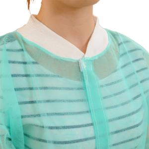 Quality Water Resistant Disposable Lab Aprons With Knitted Cuff Anti Bacteria wholesale