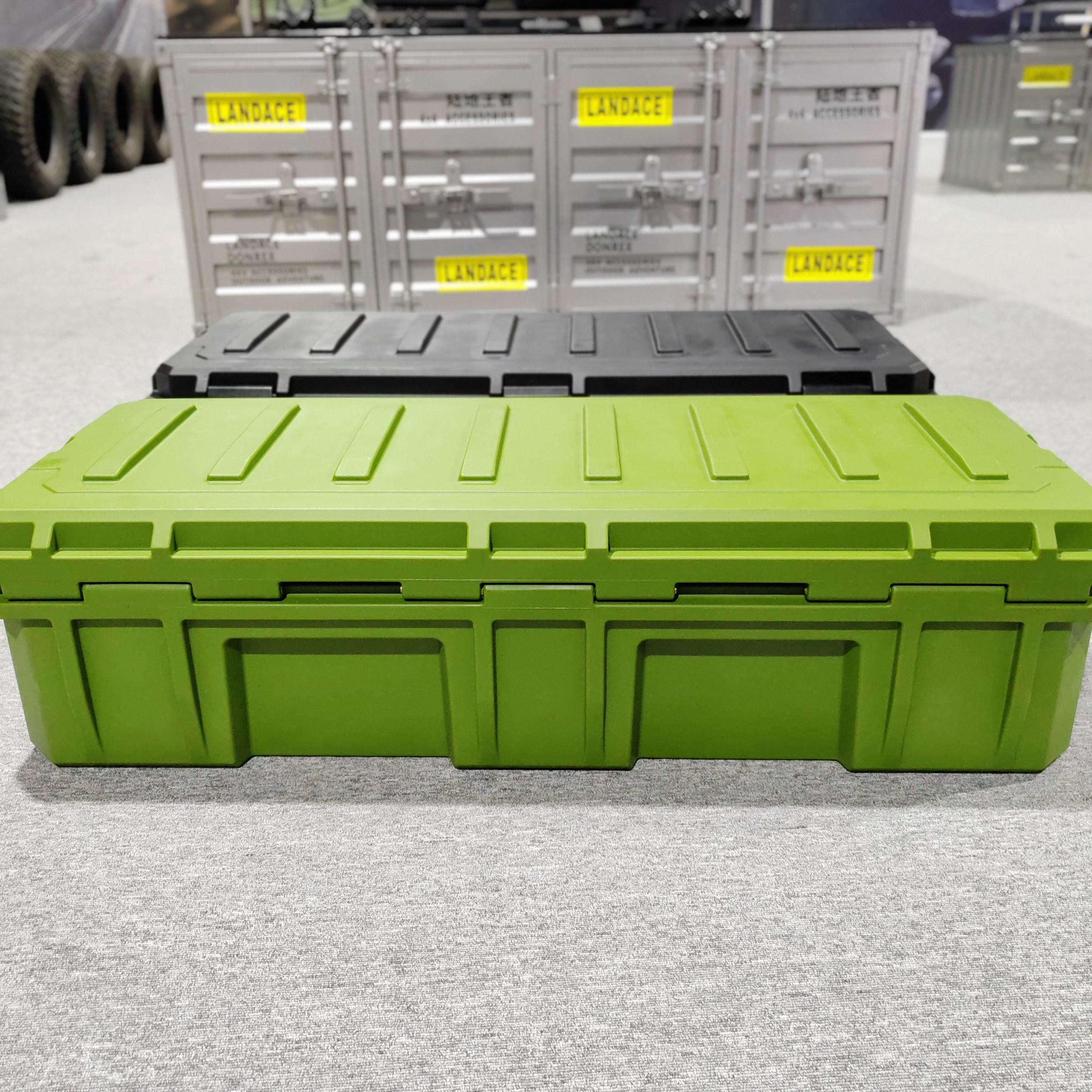 2023 Most Popular Tool Box Mounted on Car Roof Racks for Tools in Green Black Durable