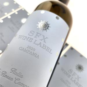 Quality Luxury Leather Sticker Packaging Wine Label Waterproof Embossed Red Wine Labels for Bottles wholesale