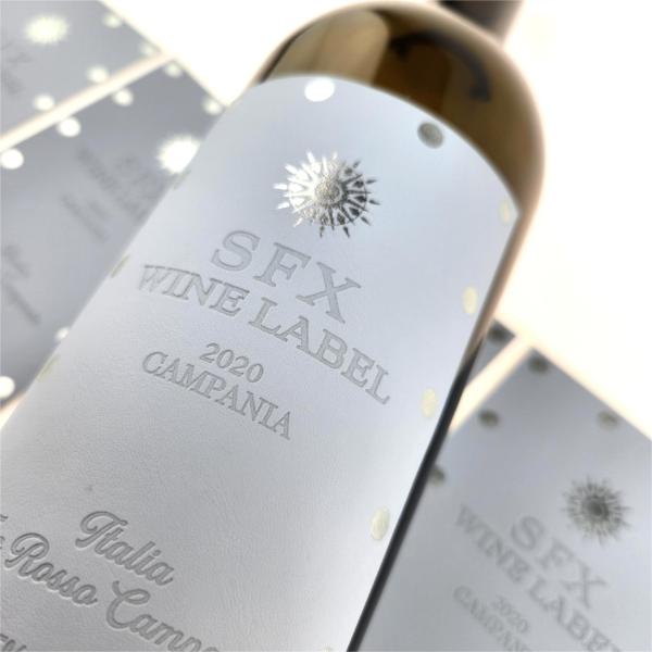 Luxury Leather Sticker Packaging Wine Label Waterproof Embossed Red Wine Labels