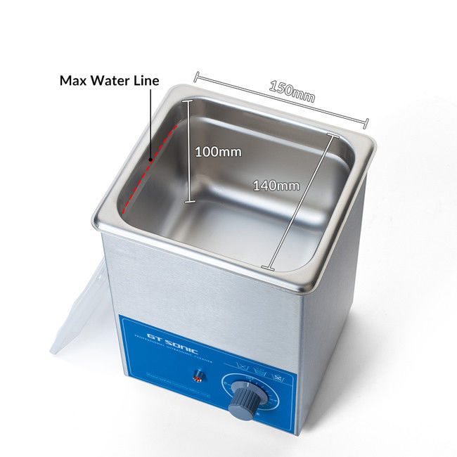 40kHz Mini Ultrasonic Dental Cleaner Stamping Tank With Mechanical Knob