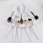 10Pcs Luxury Cosmetic Makeup Brush Set White Wooden Handle Custom Logo