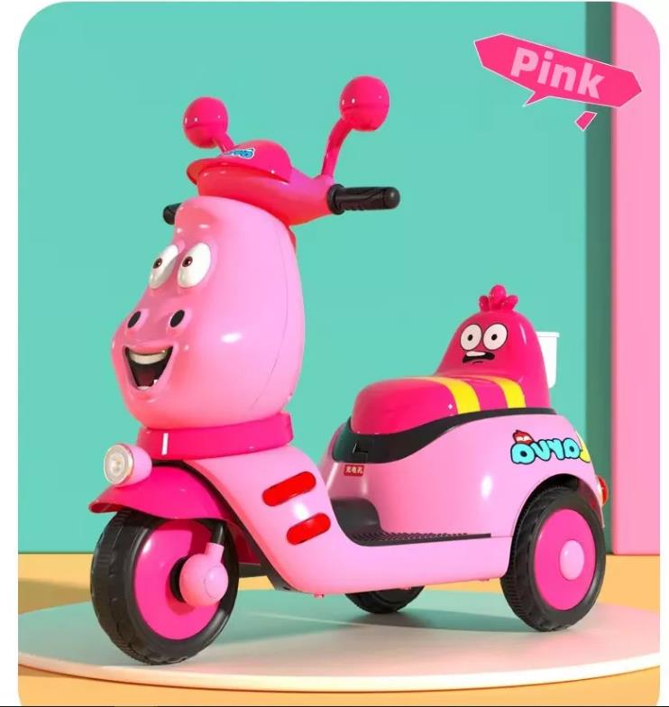 2022 Rechargeable Children's Tricycle with Early Education Music and Anti-roll Design