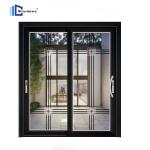 Aluminium alloy sliding glass balcony sliding door black French style aluminum