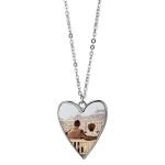 Heart Shape Sublimation Necklace For Lovers Personalized Sublimation DIY Gift