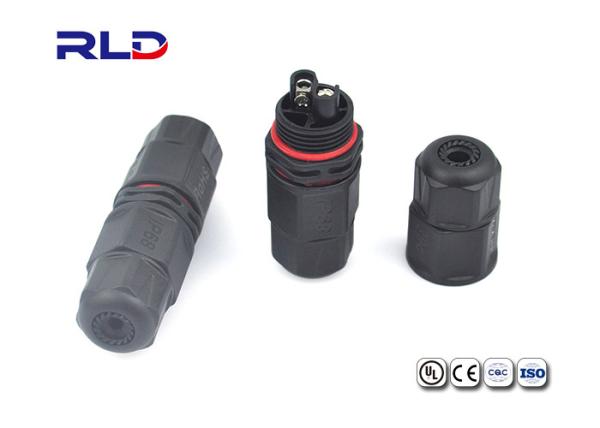 2 Pin LED Lighting Underwater Waterproof Light Connector Nylon Plastic Bulkhead
