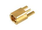 Gold Plated MMCX RF Coaxial Connectors , Straight Edge Mount Jack Female