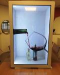 43 Inch Transparent LCD Display Box Refrigerator White Show Case Touch Screen