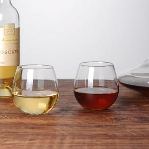 Quality Dishwasher Safe Easy Cleanup Stemless Wine Glass 16oz With Elegant Brim wholesale