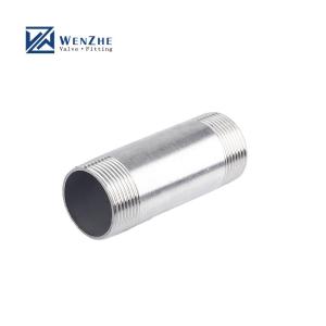 Quality Hexagon Head Code Stainless Steel Pipe Fittings Double Male Threaded Nipple Cast Pipe wholesale
