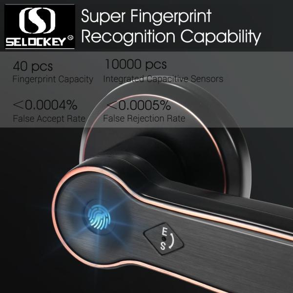 Cheap S1580 Smart Fingerprint Electronic Bedroom Door Lock for sale