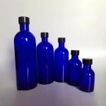 150mm Height 50g Frosted Amber Cosmetic Glass Jars With Lids