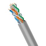 250MHz UTP CAT6 Cable Gray PVC 23AWG POE Power Supply 1000FT