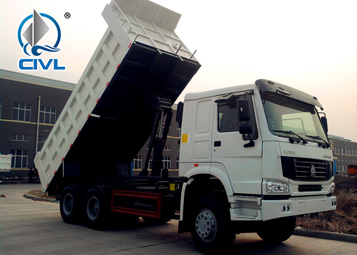 18M3 Mid Lifting 6x4 Ventral Lifting Commercial Dump Truck Sinotruk Howo 5400 * 2300 * 1500mm Cargo Body