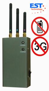 Quality CDMA / GSM Portable Cell Phone Jammer Blocker EST-808HC With 3 Antenna wholesale