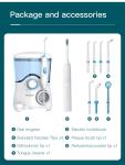 Combo Electric Toothbrush IPX4 Countertop Water Flosser Teeth Whitening 600ml