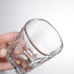 Square Double Rocks Promotional Glass For Whiskey Drinking