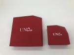 Custom Special-shaped Red Box with Logo Silver Foiled, Jewelry Box for Necklace
