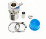Silver N Female Jack Bulkhead Radio Frequency Connector Right Angle For RG58