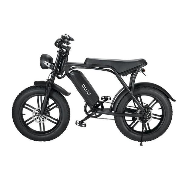 Powerful 750W V8 Motor 20 Inch Fat Tire Electric Mountain Bike With 48V 15ah