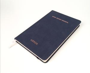 Quality Sturdy Elastic Band Time Schedule Planner , Suede Feel Synthetic Leather Agenda Planner wholesale