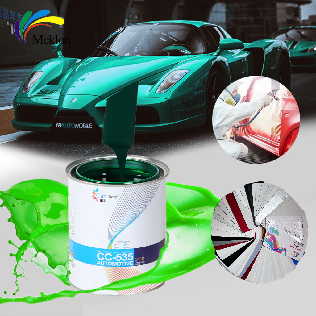 Green Car Paint Top Coat With Advanced Facilities Strong Adhesion Auto Painting