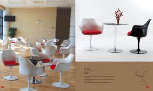 Quality Modern plastic dinning leisure tulip arm chair wholesale