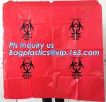 Biohazard Waste Disposal Bags Drawstring, Gallon Capacity, Medical Garbage Bags,