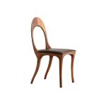 Modern Leather Upholstered Dining Room Chairs Round Back Color Optional