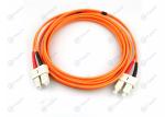 2.0mm SC Fiber Optic Jumper Orange Color -40 To +85 Temperature ≤0.2dB