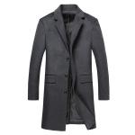 Regular Men's Woolen Coat Winter Solid Color Single-breasted Pocket Camel Male